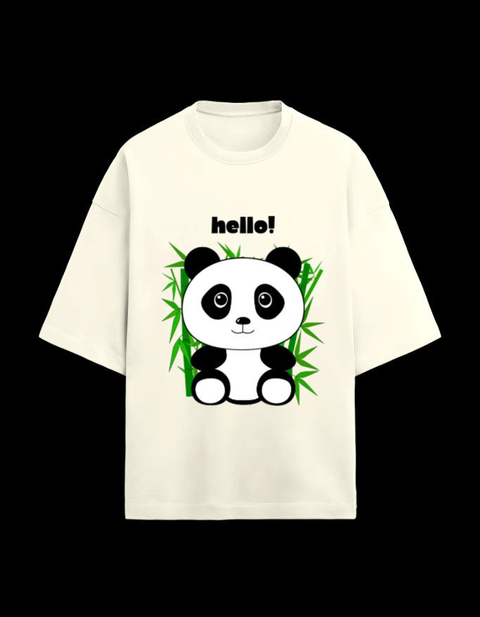 Zeroform Hello Panda Oversized Cotton Tee - ZEROFORM