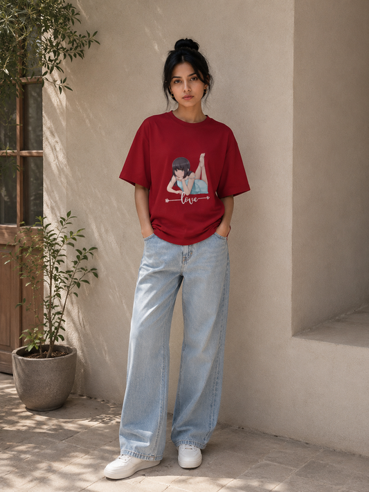 Zeroform Blush Dream Oversized Cotton T-Shirt