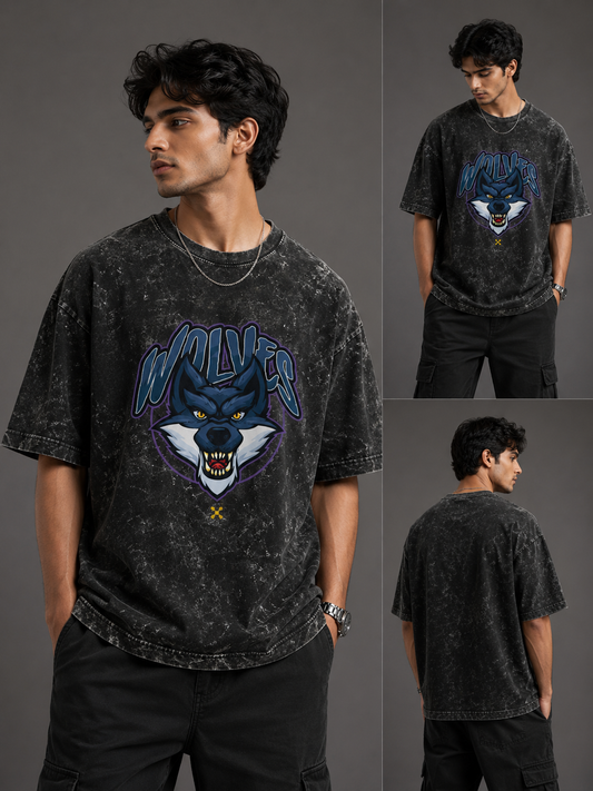 Zeroform Wolves Oversized Cotton T-shirt