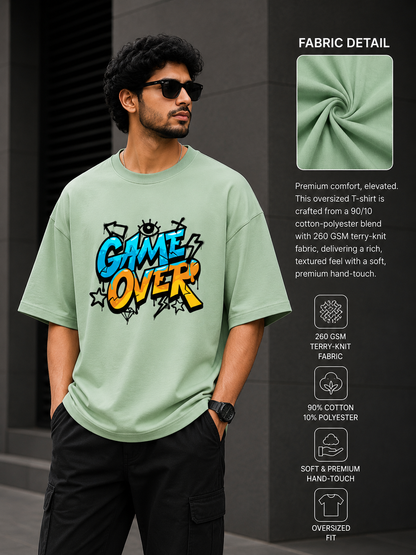 Zeroform Game Over Oversized Cotton T-shirt