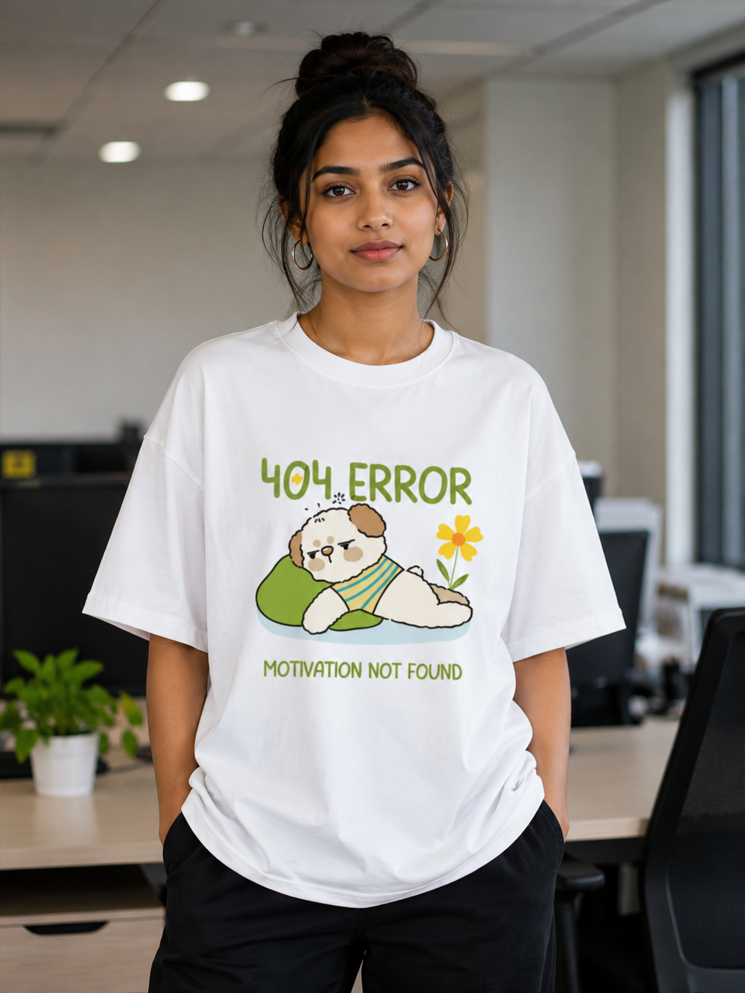 Zeroform 404 Error Oversized Cotton Tee