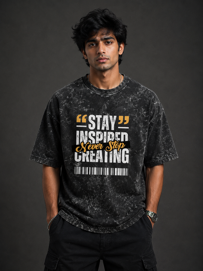 Zeroform Stay Inspired Oversized Cotton T-Shirt