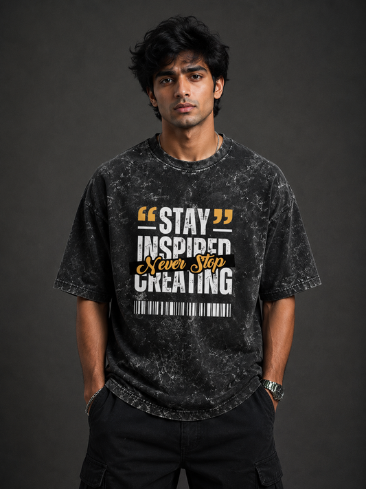 Zeroform Stay Inspired Oversized Cotton T-Shirt