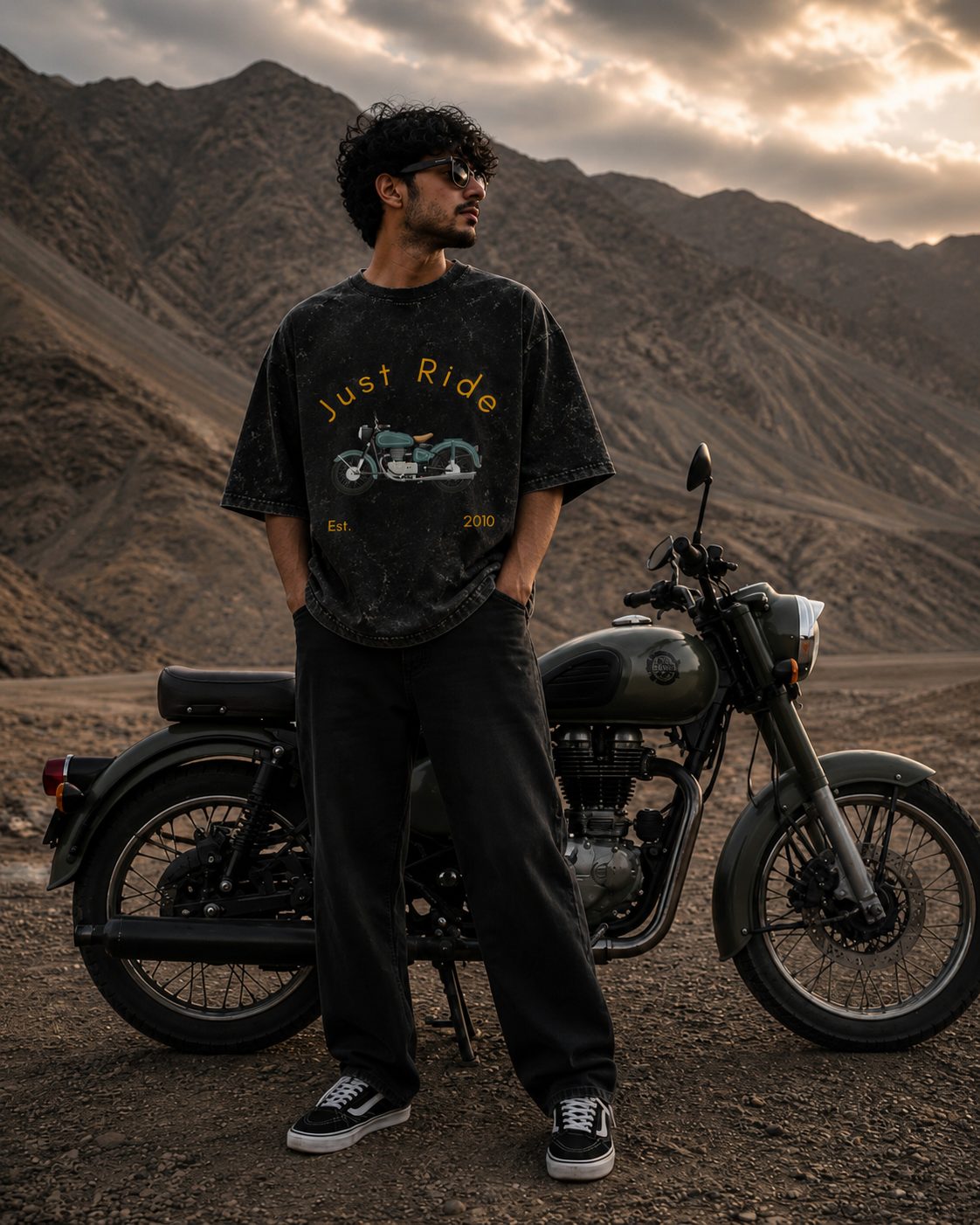 Zeroform Just Ride Oversized | 100% Cotton Acid Wash