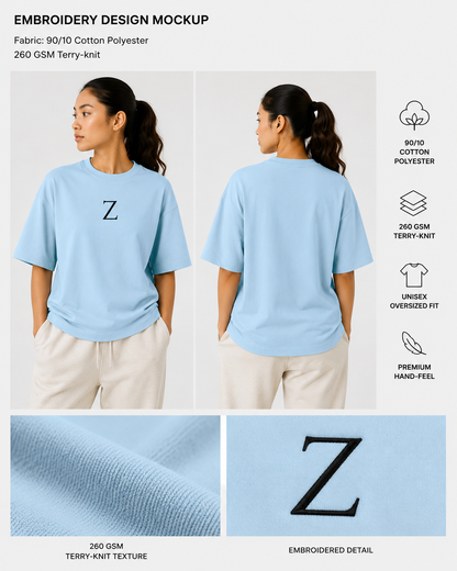 Embroidery Oversized T-shirt | Classic Style