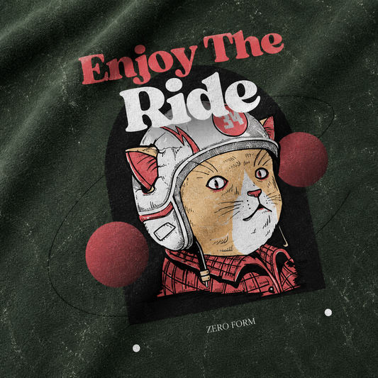 Zeroform Enjoy The Ride Oversized | 100% Cotton Acid Wash