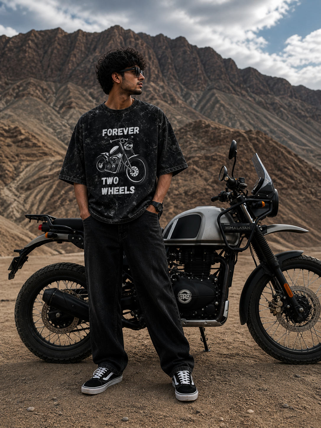 Zeroform Forever 2 Wheels Oversized | 100% Cotton Acid Wash