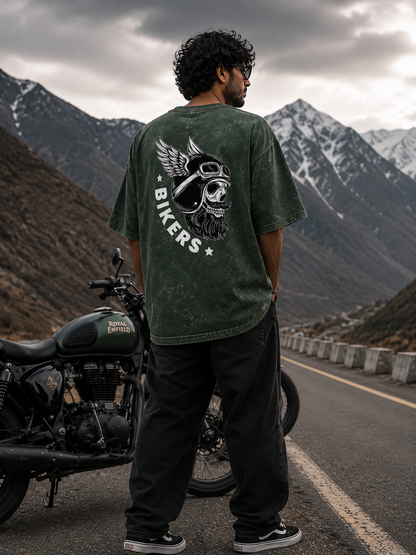 Zeroform Bikers Oversized | 100% Cotton Acid Wash