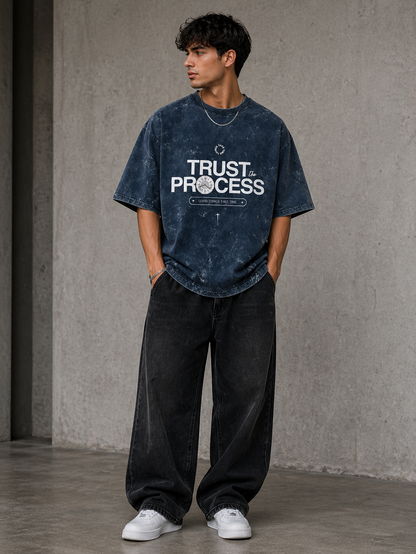 Zeroform  Trust Process Oversized Cotton T-shirt