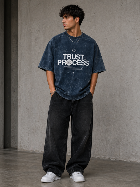 Zeroform  Trust Process Oversized Cotton T-shirt