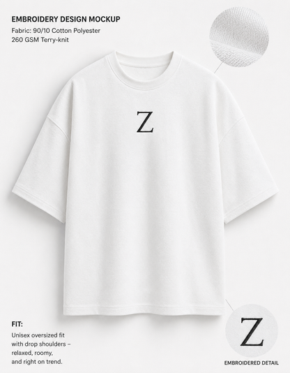 Embroidery Oversized T-shirt | Classic Style
