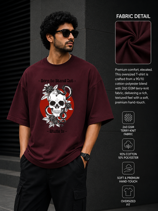 Zeroform Skull Oversized Cotton T-shirt