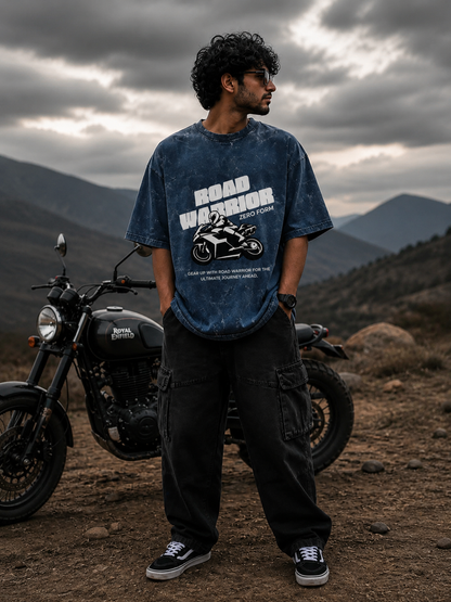 Zeroform Road Warrior Oversized | 100% Cotton Acid Wash