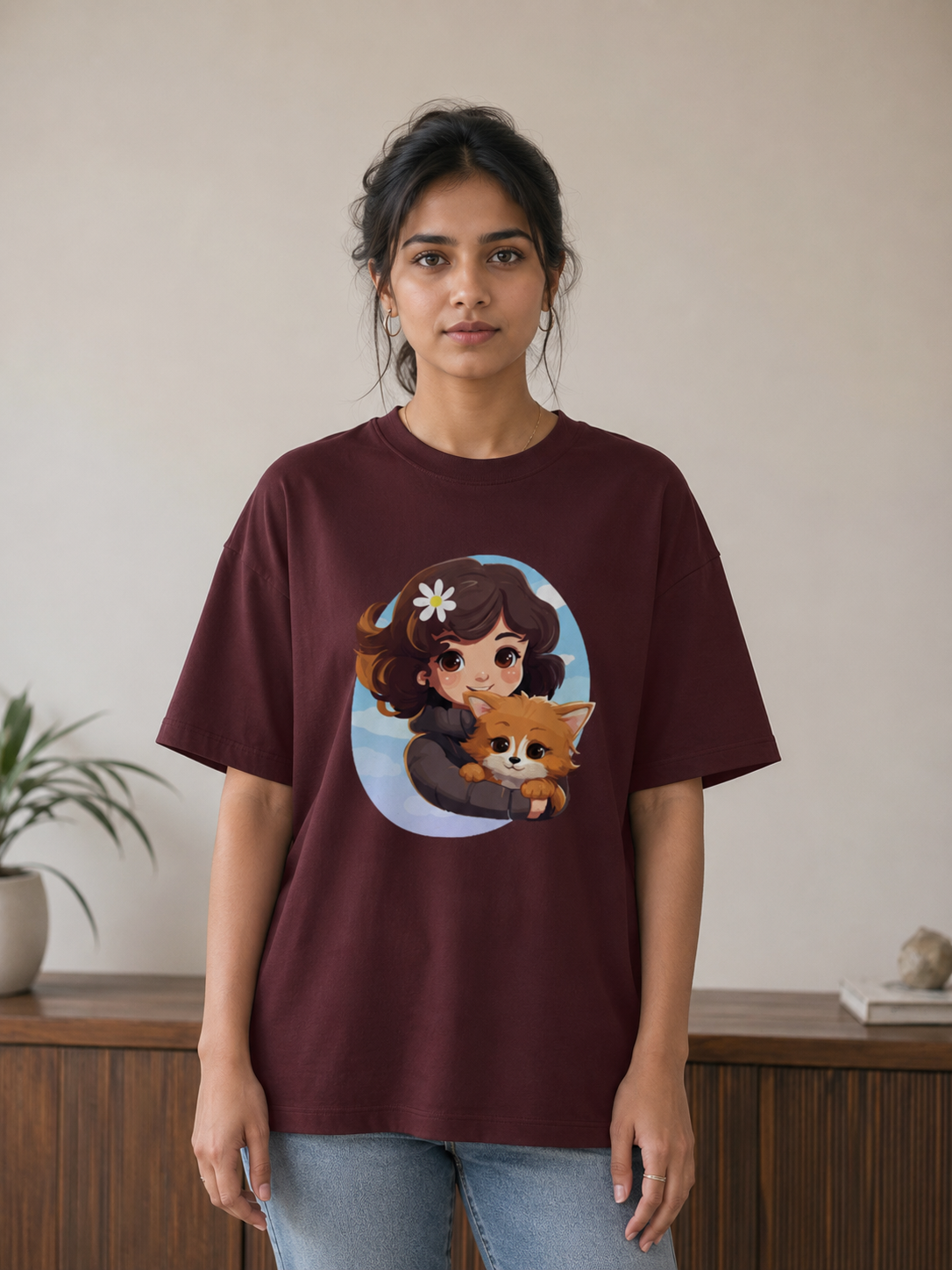 Zeroform Cute Oversized Cotton Tee