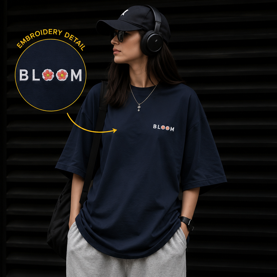 Bloom Oversized Tees ( Embroidery )