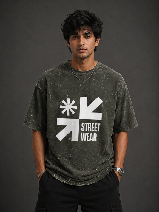 Zeroform Street Wear Oversized Cotton T-Shirt