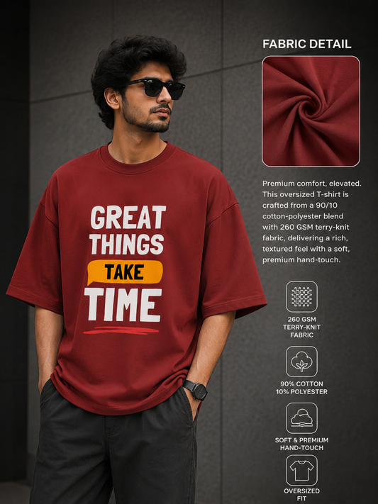 Zeroform Motivation Oversized Cotton T-Shirt