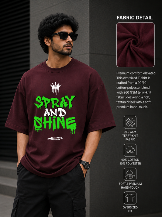 Zeroform Spray and Shine Oversized Cotton T-Shirt