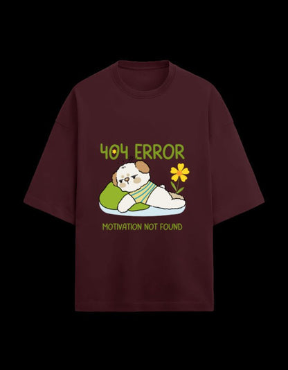 Zeroform 404 Error Oversized Cotton Tee - ZEROFORM