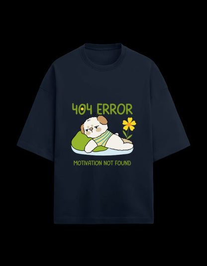 Zeroform 404 Error Oversized Cotton Tee - ZEROFORM