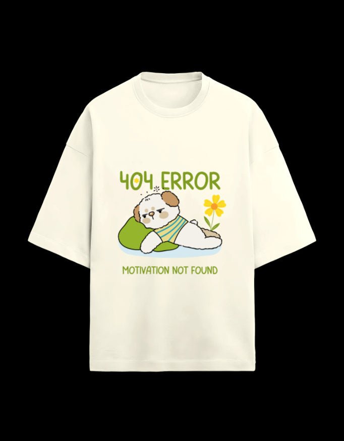 Zeroform 404 Error Oversized Cotton Tee - ZEROFORM