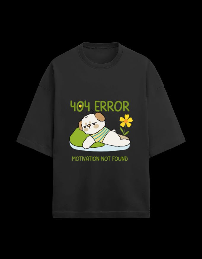 Zeroform 404 Error Oversized Cotton Tee - ZEROFORM