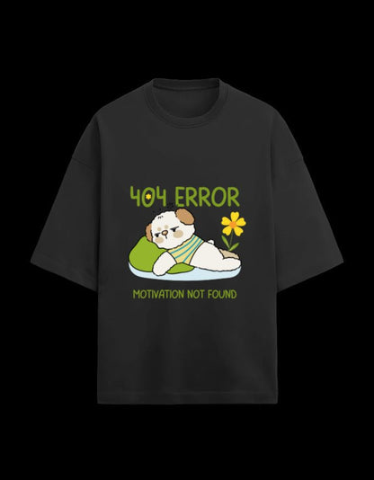 Zeroform 404 Error Oversized Cotton Tee - ZEROFORM