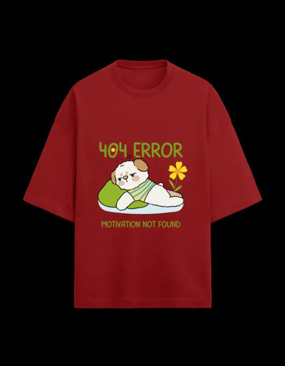 Zeroform 404 Error Oversized Cotton Tee - ZEROFORM