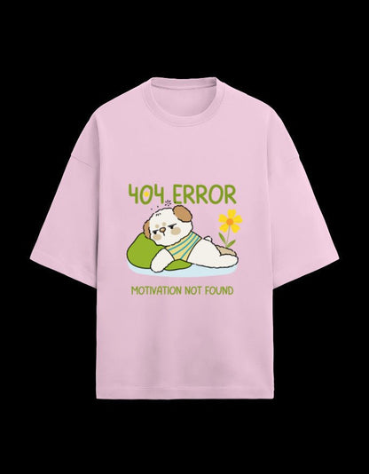 Zeroform 404 Error Oversized Cotton Tee - ZEROFORM