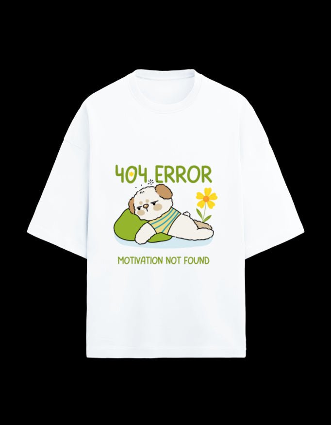 Zeroform 404 Error Oversized Cotton Tee - ZEROFORM