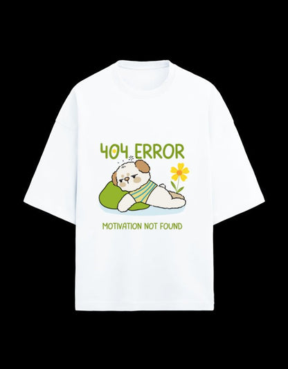 Zeroform 404 Error Oversized Cotton Tee - ZEROFORM