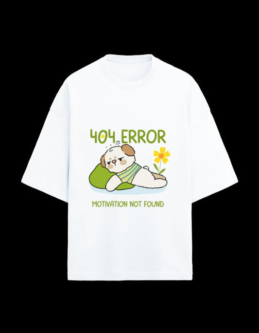 Zeroform 404 Error Oversized Cotton Tee - ZEROFORM