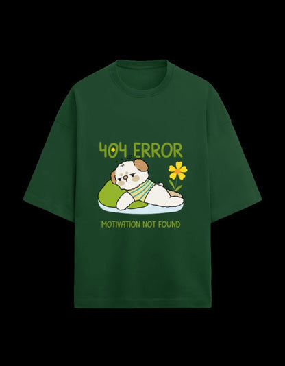 Zeroform 404 Error Oversized Cotton Tee - ZEROFORM