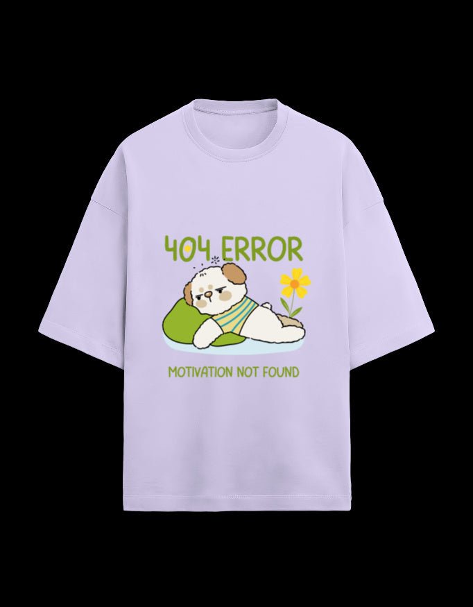 Zeroform 404 Error Oversized Cotton Tee - ZEROFORM