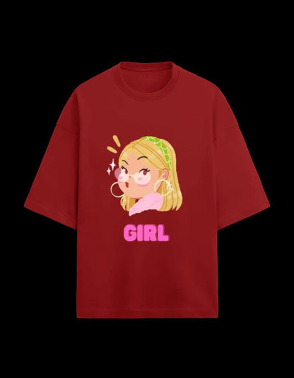 Zeroform Atitude Girl Oversized Cotton Tee - ZEROFORM