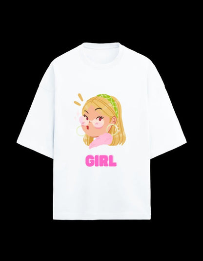 Zeroform Atitude Girl Oversized Cotton Tee - ZEROFORM