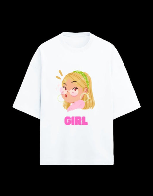 Zeroform Atitude Girl Oversized Cotton Tee - ZEROFORM