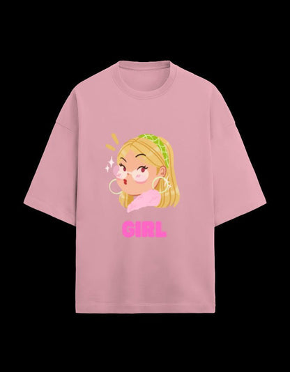 Zeroform Atitude Girl Oversized Cotton Tee - ZEROFORM