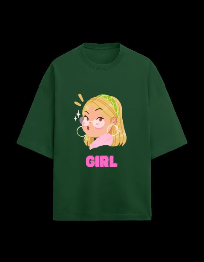 Zeroform Atitude Girl Oversized Cotton Tee - ZEROFORM