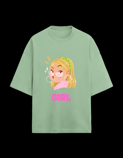 Zeroform Atitude Girl Oversized Cotton Tee - ZEROFORM