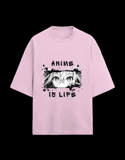 Zeroform Blush Dream Anime Oversized Cotton T-Shirt - ZEROFORM