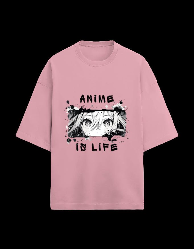 Zeroform Blush Dream Anime Oversized Cotton T-Shirt - ZEROFORM