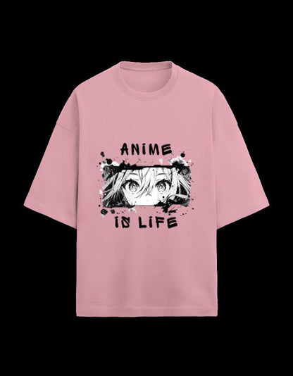Zeroform Blush Dream Anime Oversized Cotton T-Shirt - ZEROFORM