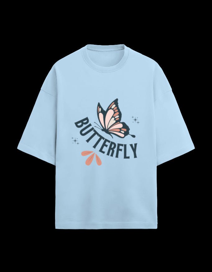 Zeroform Butterfuly Oversized Cotton T-Shirt - ZEROFORM