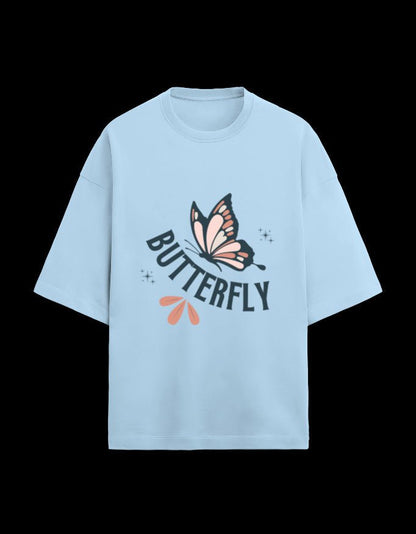 Zeroform Butterfuly Oversized Cotton T-Shirt - ZEROFORM