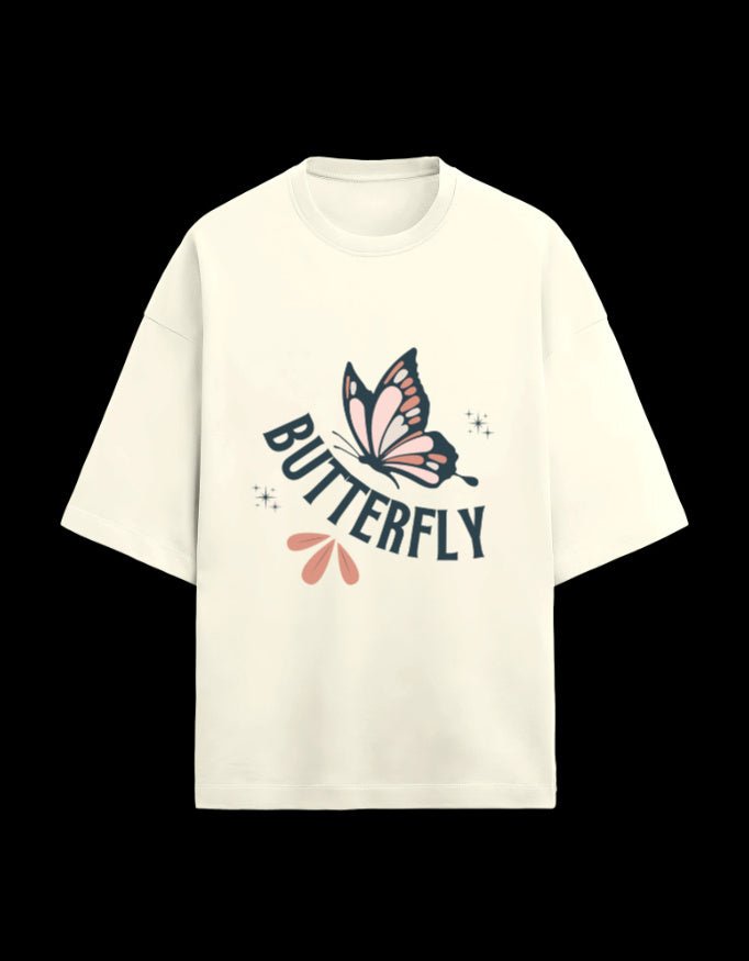 Zeroform Butterfuly Oversized Cotton T-Shirt - ZEROFORM