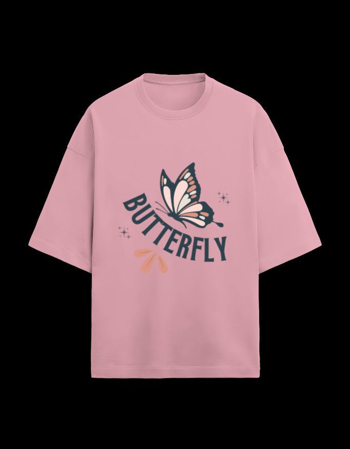 Zeroform Butterfuly Oversized Cotton T-Shirt - ZEROFORM