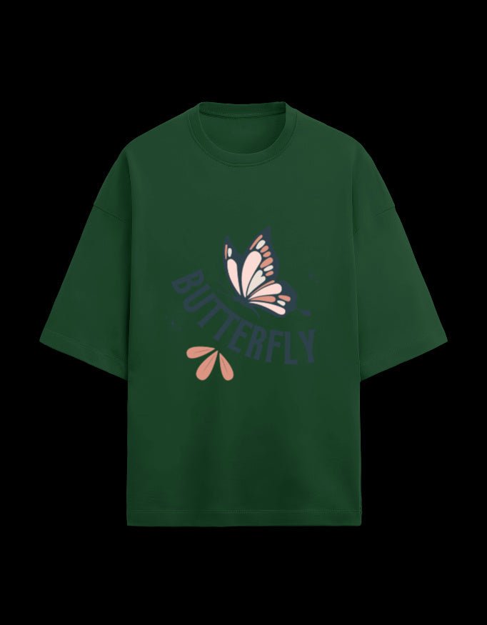 Zeroform Butterfuly Oversized Cotton T-Shirt - ZEROFORM