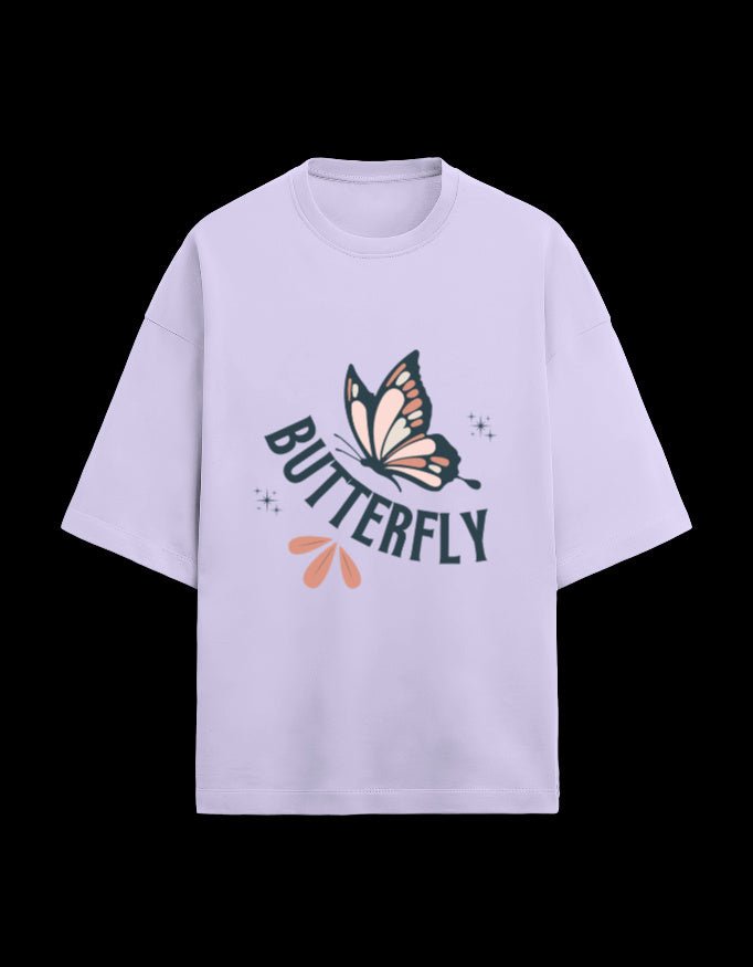 Zeroform Butterfuly Oversized Cotton T-Shirt - ZEROFORM