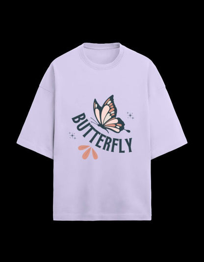 Zeroform Butterfuly Oversized Cotton T-Shirt - ZEROFORM